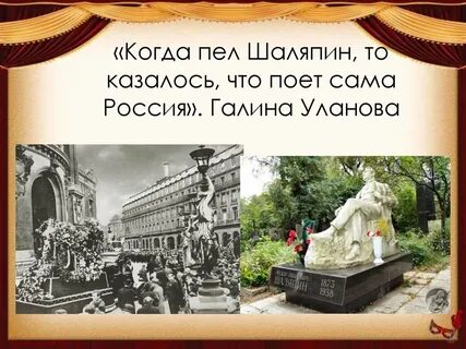 Памятные даты шаляпина