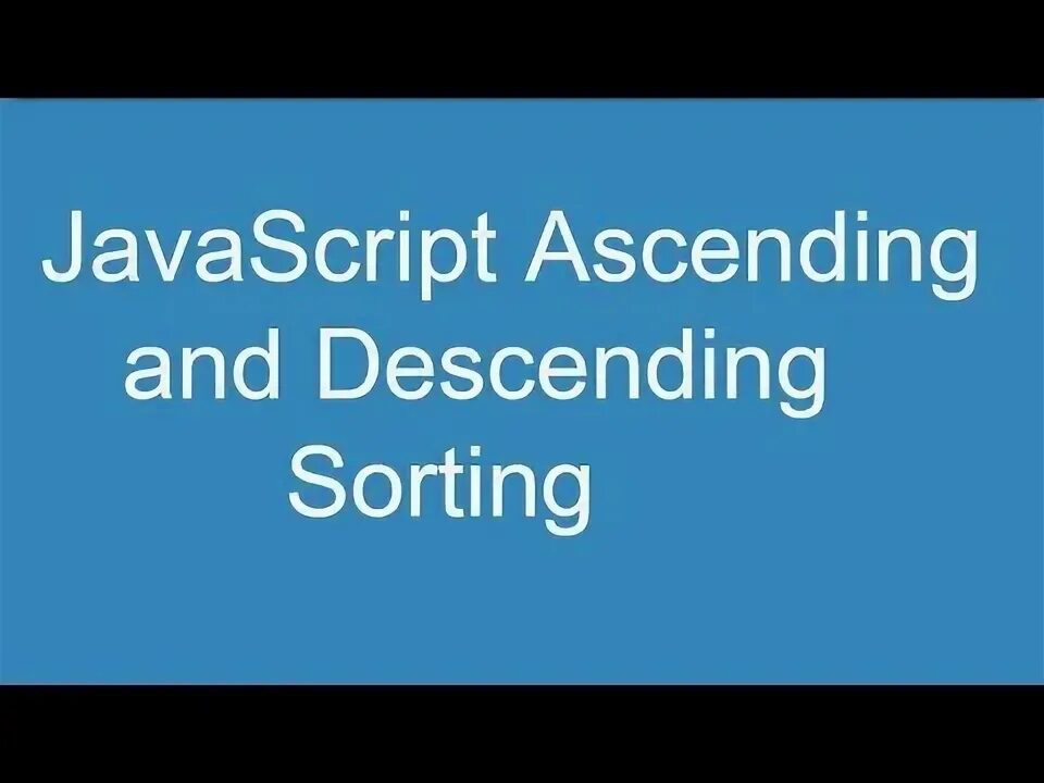 Sorting ascending