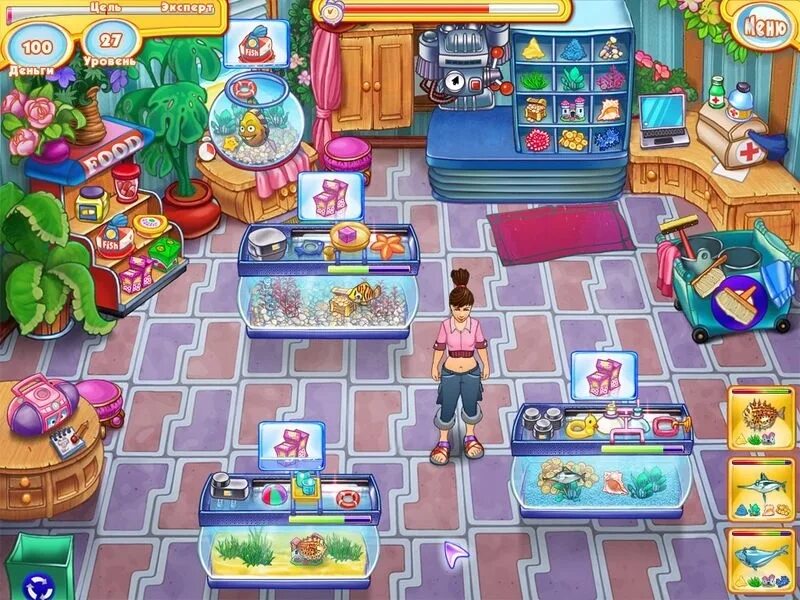 Games download store. Игра Jennys Fish shop. Игра магазин рыбок Джени. Игра алавар зоомагазин. Рыбный магазин Дженни игра.