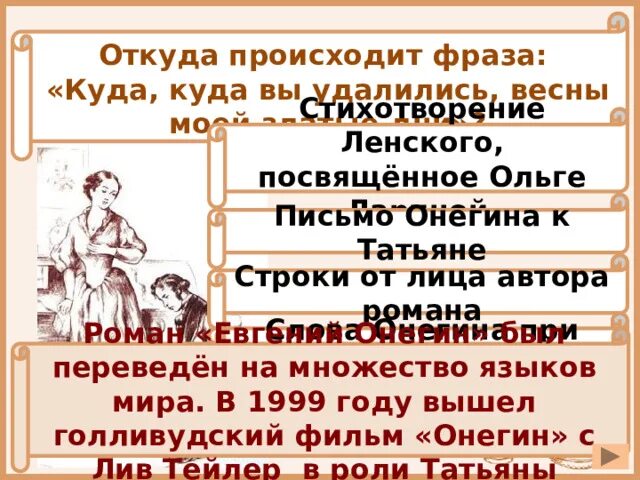 Письмо онегина татьяне текст учить 9 класс. Письмо онегина татьяне текст учить 9 класс