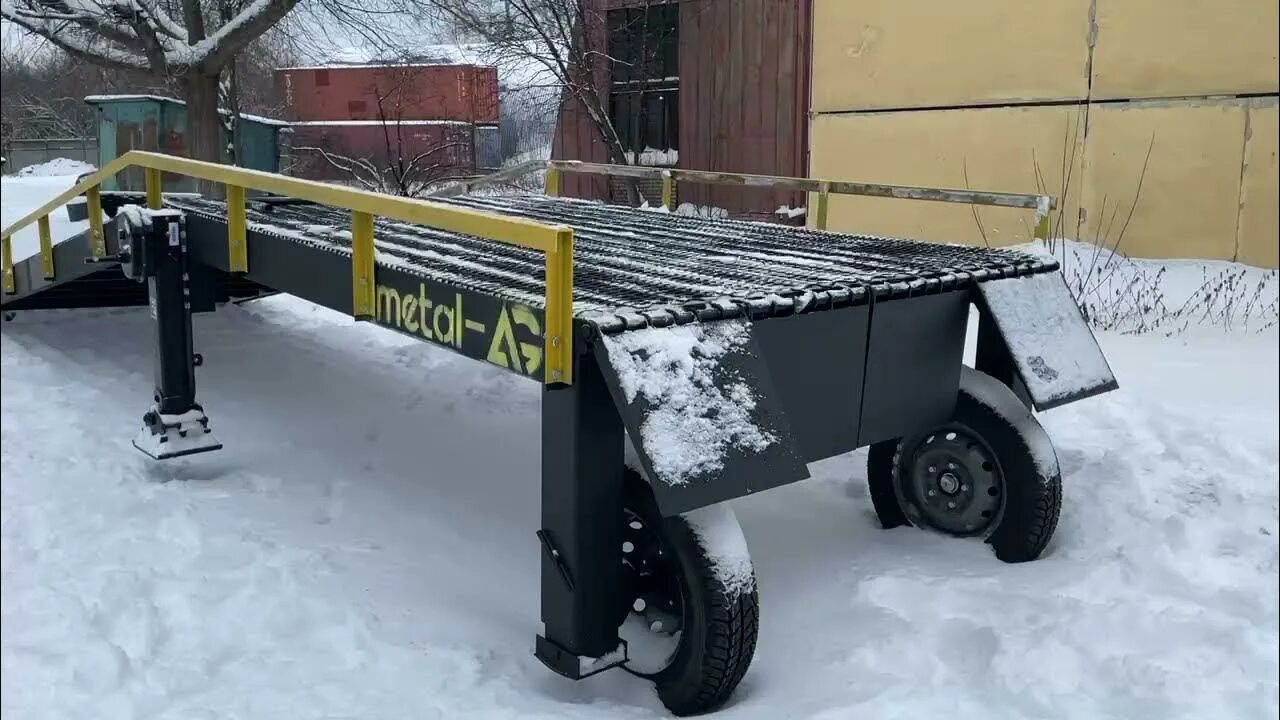 Мобильная передвижная эстакада. Эстакада передвижная усиленная (МД-274-02). Мобильная рампа эстакада. Полурампы аппарели. Мобильная рампа передвижная погрузочная.