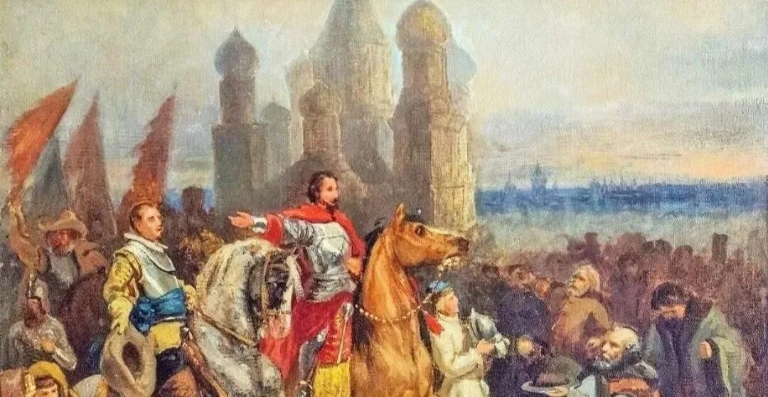 1612 год царь. Лжедмитрий 1 в Москве. Въезд Лжедмитрия 1 в Москву. Лжедмитрий 1 поляки в Москве картины. Торжественный въезд Лжедмитрия i в Москву.