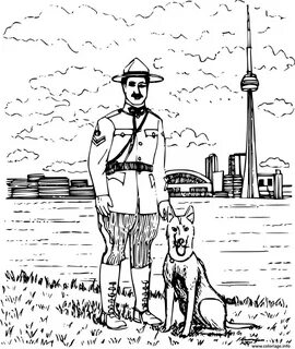 Coloriage maitre chien - JeColorie.com