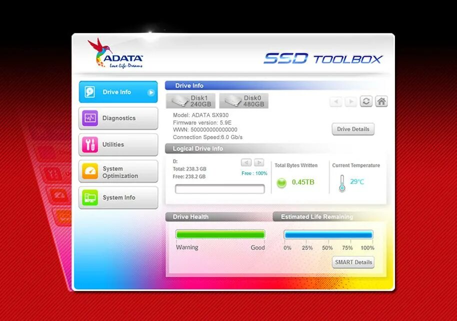 Adata ssd toolbox. Toolbox программа SSD ADATA. A data SSD Toolbox 4.1.3. A data SSD Utility. XPG утилита SSD.