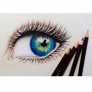 Нарисовать цветные глаза