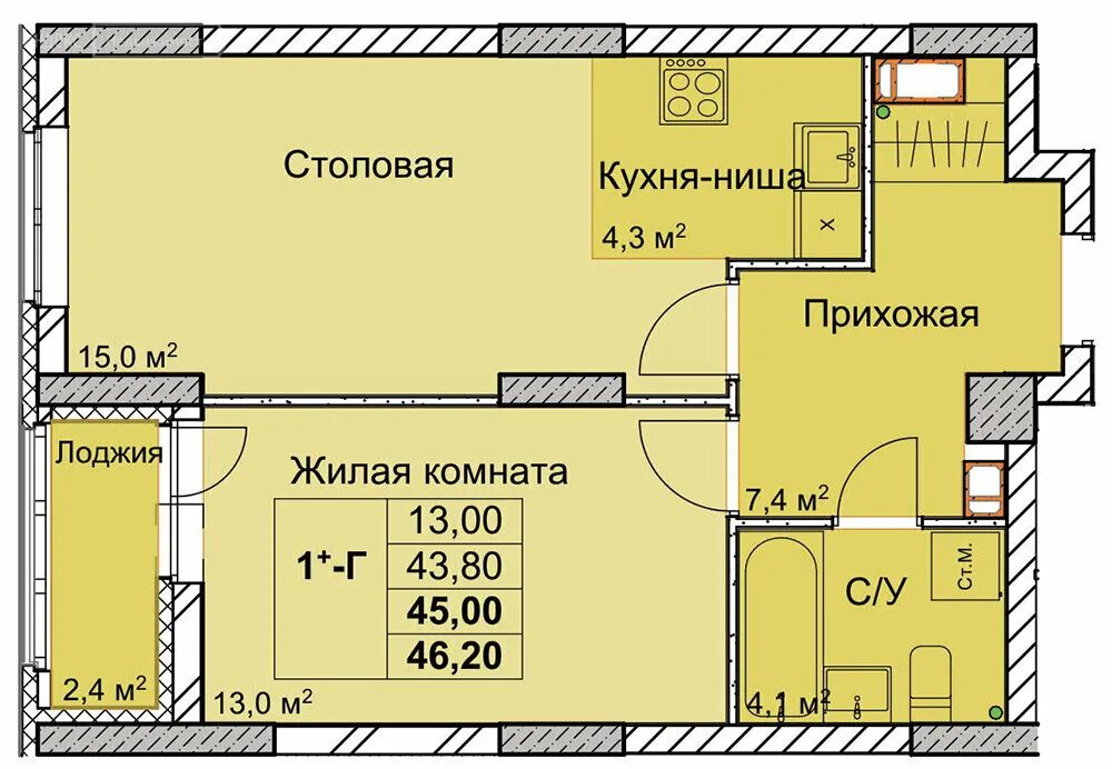 Жк в нижнем новгороде 1 комнатная