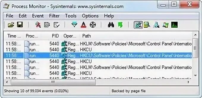 Registry not found