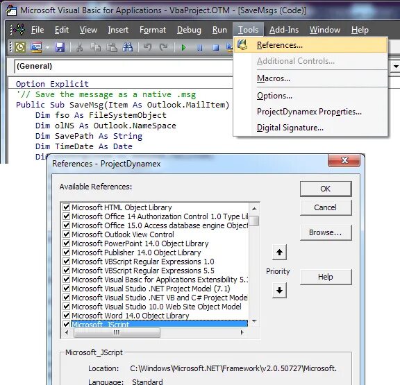 Vba excel outlook. Createobject vba. automation error ошибка excel. scripting.filesystemobject excel references. vbscript outlook.