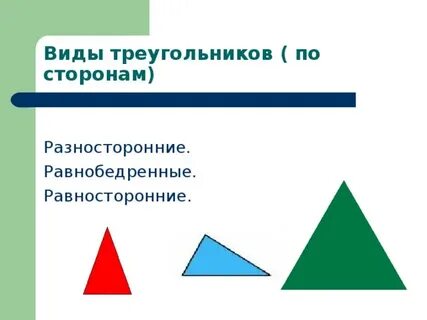 Виды треугольников правильный
