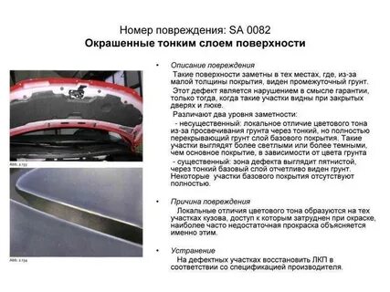Дефекты автомобиля