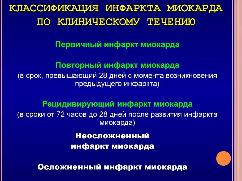 Рецидив течение. Острый инфаркт миокарда классификация. Отличие повторного инфаркта миокарда от рецидивирующего. Острый рецидивирующий инфаркт классификация. Классификация острого инфаркта миокарда первичный рецидивирующий.