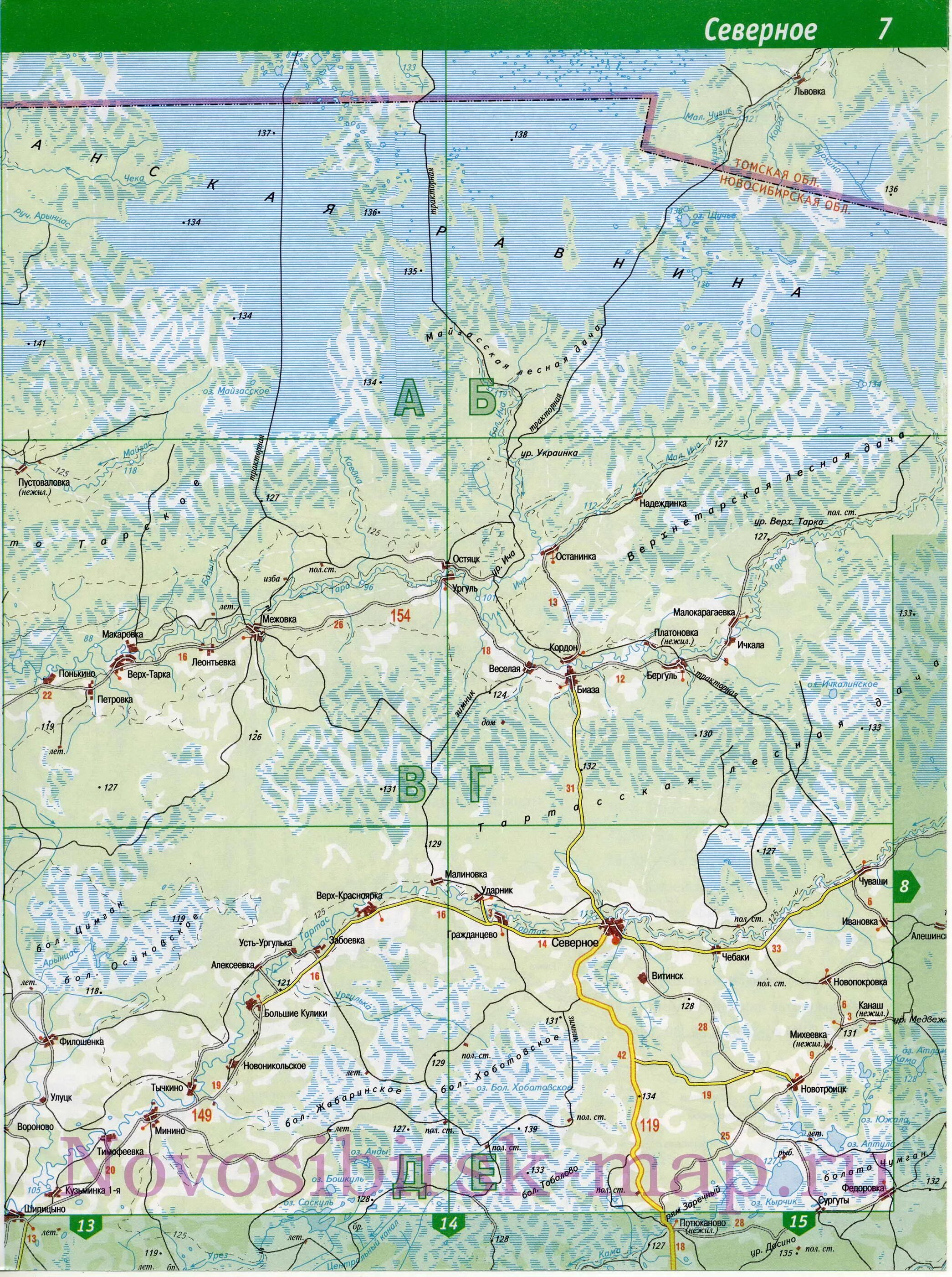 Карта Кыштовского района Новосибирской. Карта Северного района НСО. Карта Северного района Новосибирской области.