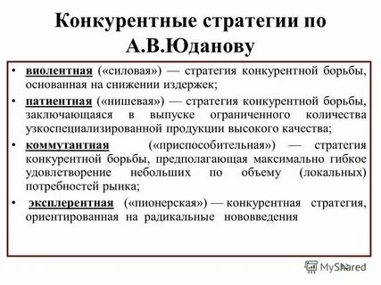Правила конкурентной борьбы