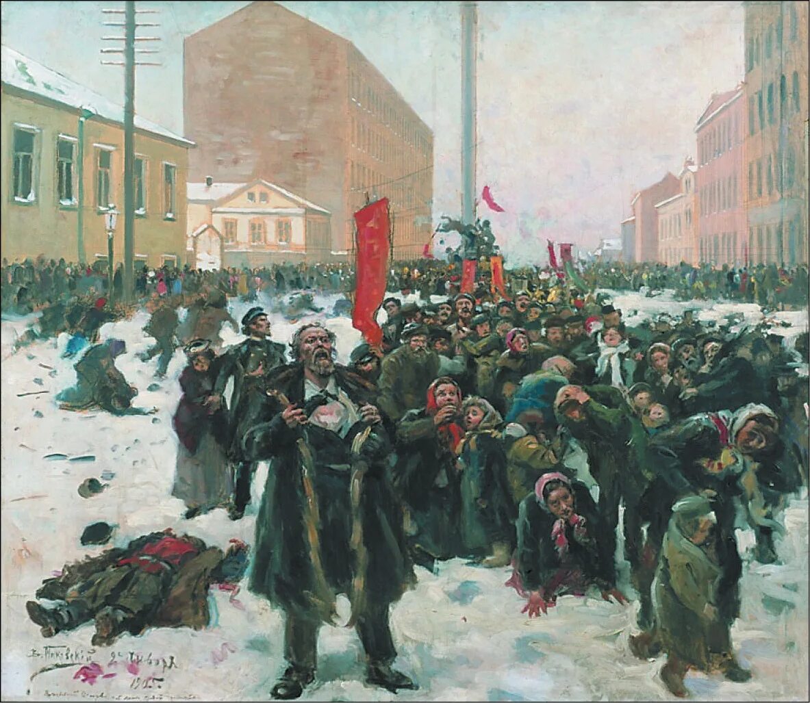 Кровавое воскресенье относится. Маковский 9 января 1905 года на Васильевском.