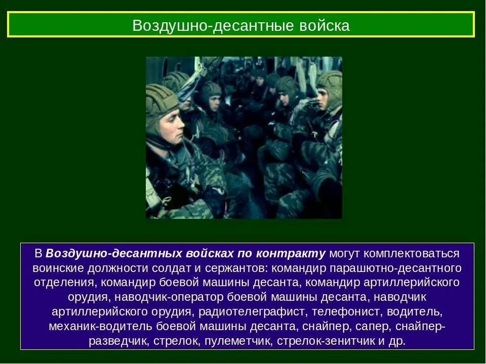 Не служил можно на контракт. Воинские должности. Командир отделения по контракту. Должности в ВДВ. Воинские должности специального назначения.