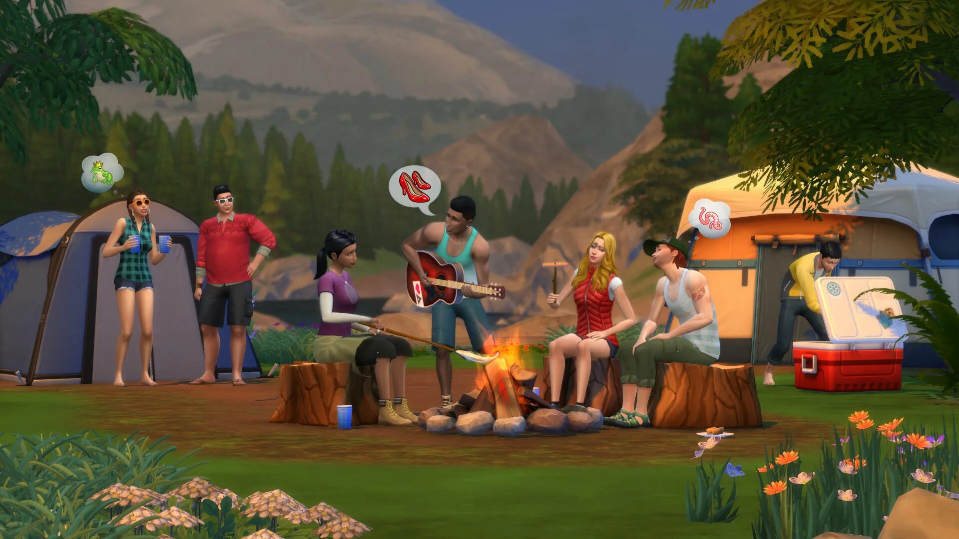 Симс 4 версия 105. The SIMS 4. В поход. Дополнение в поход симс 4. Outdoor Retreat SIMS 4. Симулятор жизни симс 4.