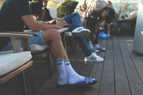 Feet in white socks
