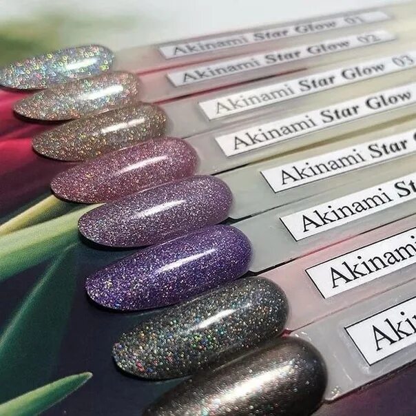 Akinami Color Gel Polish Star Glow 01. Светоотражающий гель лак Акинами палитра. Палитра гель лаков с Шимме. Akinami гель лак палитра. 2 star collection