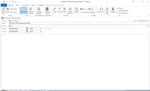 Как создать встречу в outlook