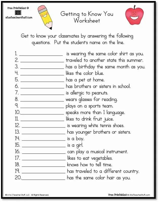 Getting to know me. Getting to know you questions. get to know worksheet. get to know each other worksheets. get to know you worksheet.