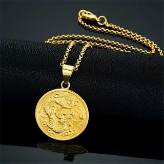 Подвеска мужская на шею золото