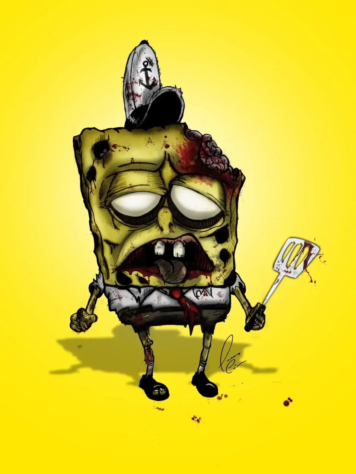 Кошмарный губка боб. Horror sponge. Horror sponge. Ужасный спанч боб. Губка боб.