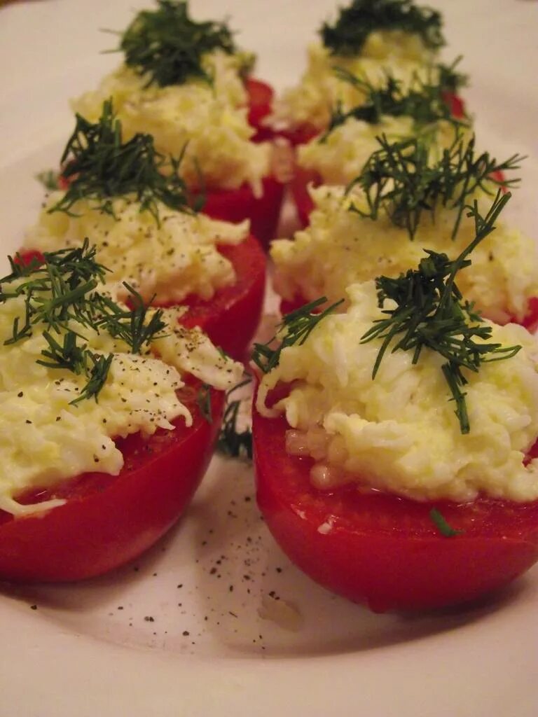 Помидоры с сыром и чесноком Häppchen, Kochen