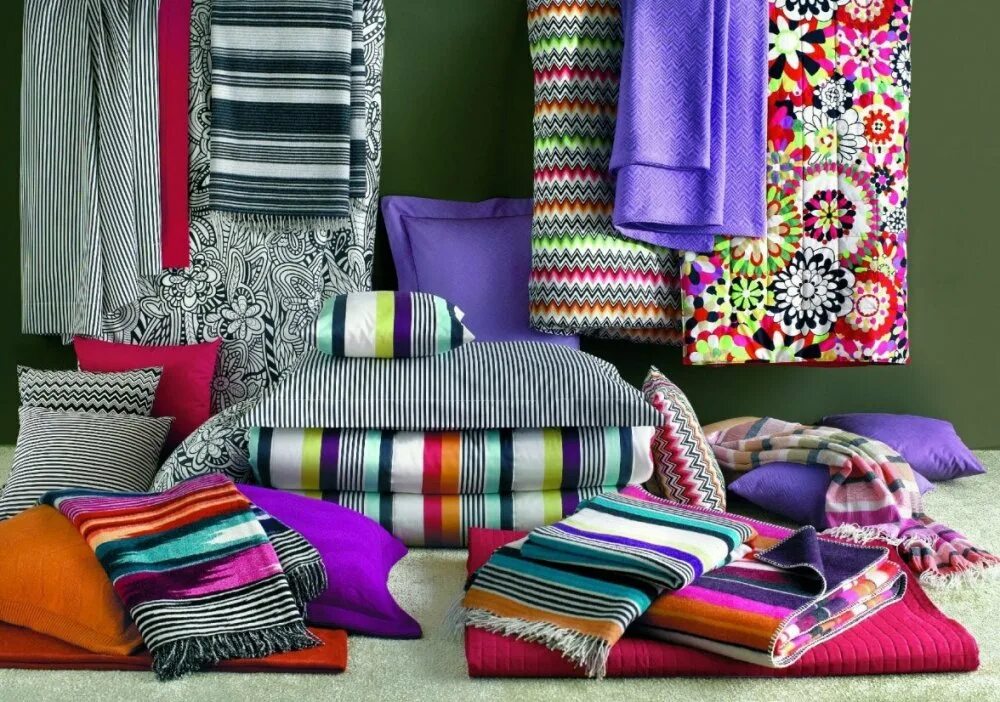 Миссони хоум. Текстиль для дома. Текстиль в интерьере. Текстильные изделия. Домашний текстиль цены