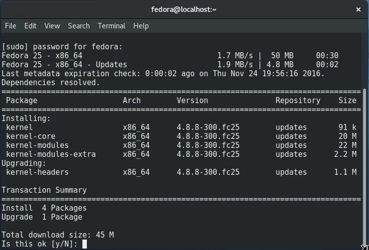 Fedora Kernel. Настройка Fedora после установки для пентестинга. Как добавить репозиторий в Fedora. How to install the Kernel powernukket. Update 25