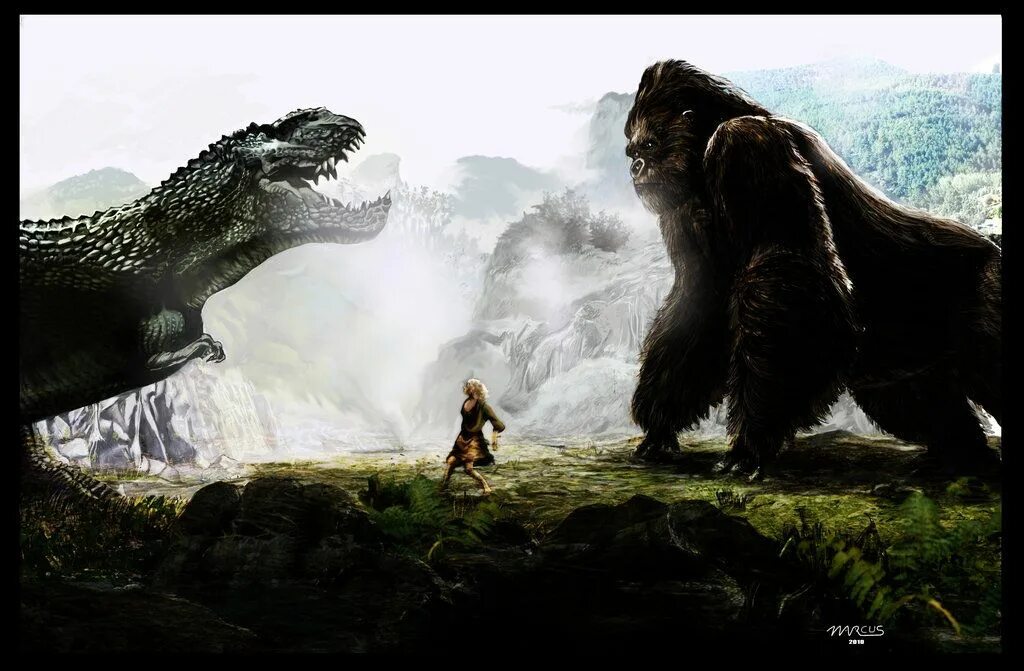 Кинг конг против динозавров. Вастатозавр Кинг Конг 2005. Вастатозавр рекс против Кинг Конга. Кинг Конг 2005 против динозавра.