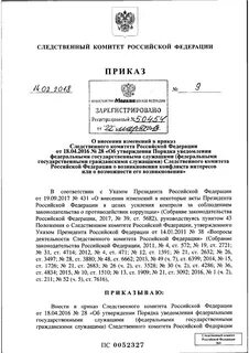 Положение о следственном комитете