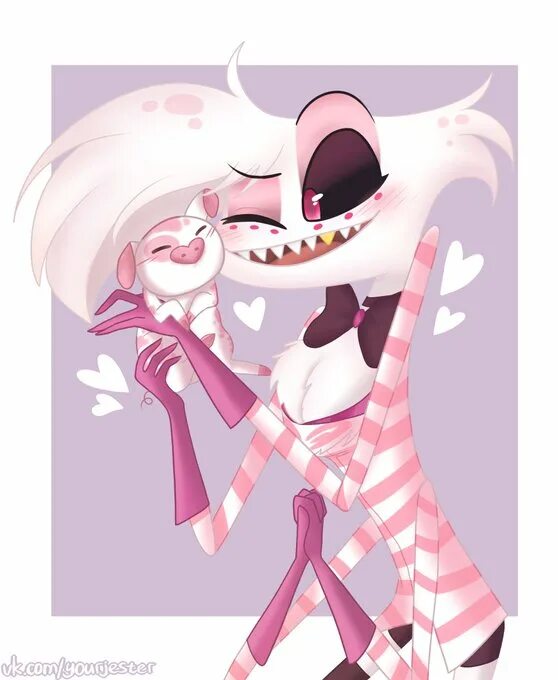 Наггетс отель хазбин свинка. Энджел из отеля хазбин. Питомец энджела. Питомец энджела. Отель хазбин энджел милые.