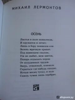 Лермонтов листья в поле пожелтели