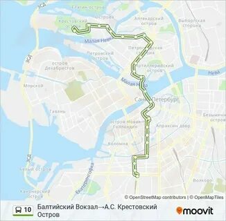 Автобус 10 маршрут на карте