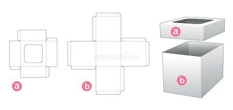 Шаблон коробки крышки и подноса Вектор с линиями отрезка отрезка плашки/лазера И