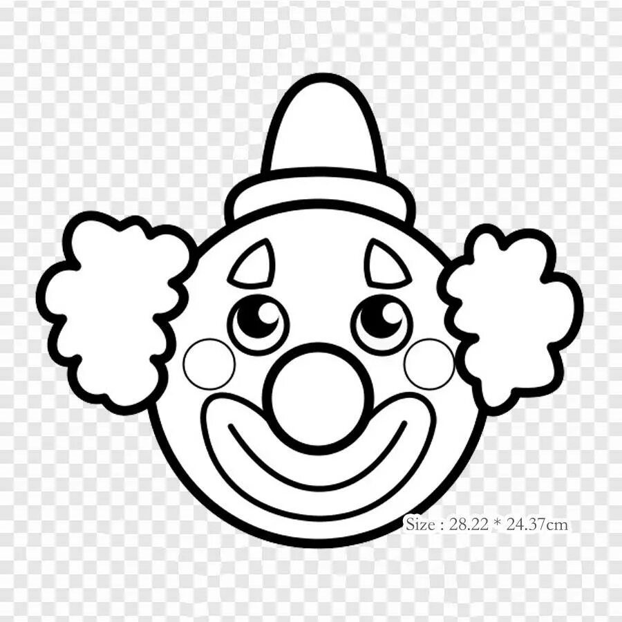 Клоун раскраска. Контур лица клоуна. Голова клоуна для аппликации. Лицо клоуна раскраска.