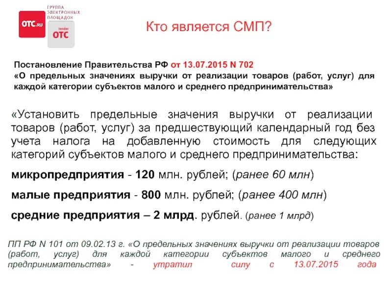 Постановление правительства рф 101. Кто является СМП по 223 ФЗ. Постановление по СМП. Предельное значение дохода это что. Предельное значение дохода для субъектов малого и среднего бизнеса.