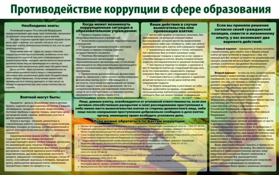 Противодействие коррупции в сфере образования. О противодействии коррупции. Памятка противодействие коррупции в образовательных учреждениях. Памятка коррупция в образовании. Профилактика коррупции в организациях