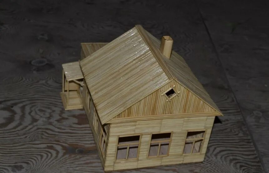 Поделка в школу кошачий дом по технологии. Проект по технологии из спичек. Домик из шпажек. Домик из спичек. Домик из спичек.