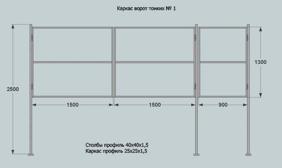 Каркас для ворот из профиля своими руками