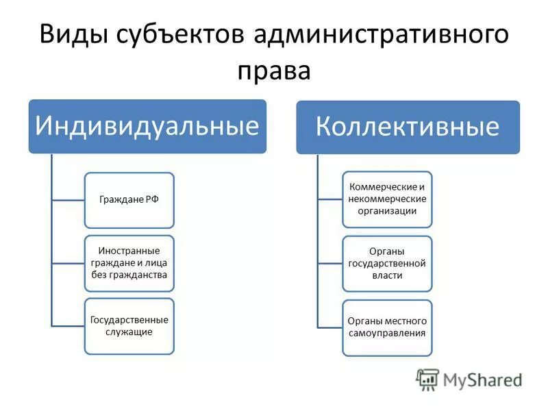 Индивидуальные виды. Виды субъектов административного права и их классификация. Виды административно правовых субъектов. Виды субъектов административного права. Виды субъектов административного права схема.