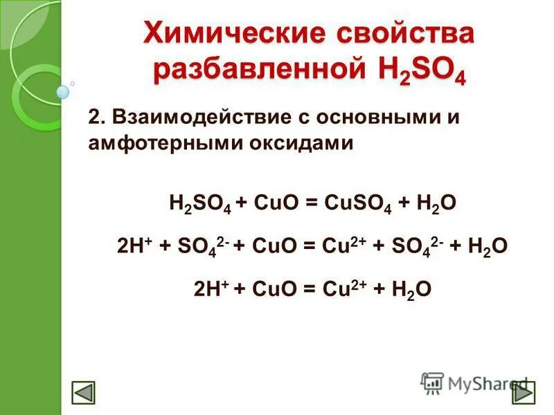 Общие свойства разбавленных кислот