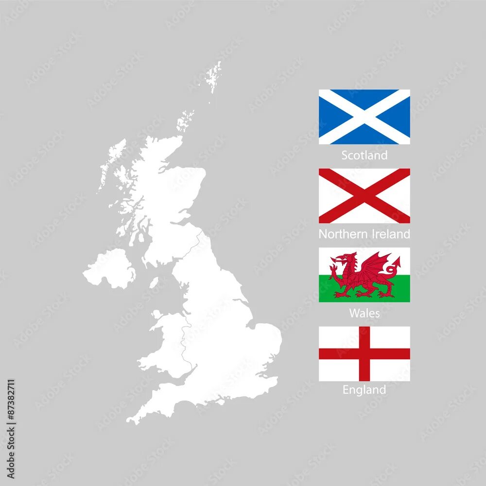 Wales scotland and england. Карта the uk of great britain and northern ireland. Флаг англии на карте. Ирландия 1700 год. Великобритания : англия, уэльс, шотландия, северная ирландия.