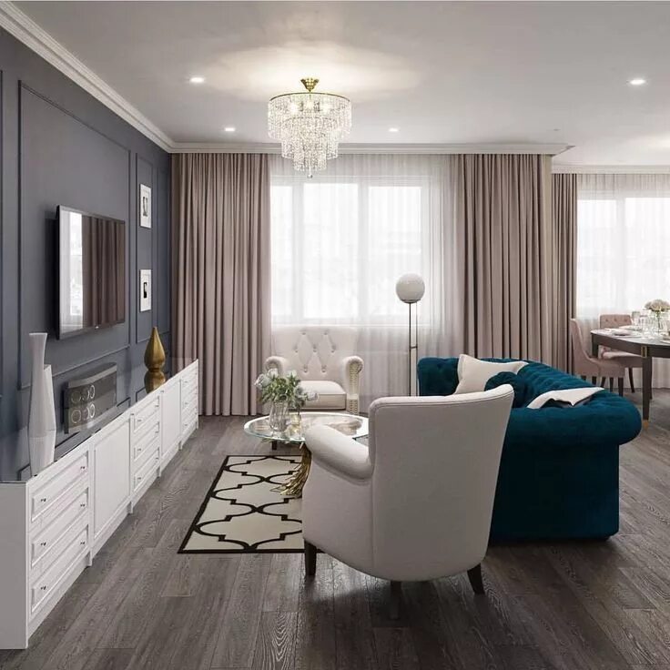 Фото из статьи: Квартира в ЖК "Аэробус" Arredamento casa, Arredamento soggiorno 
