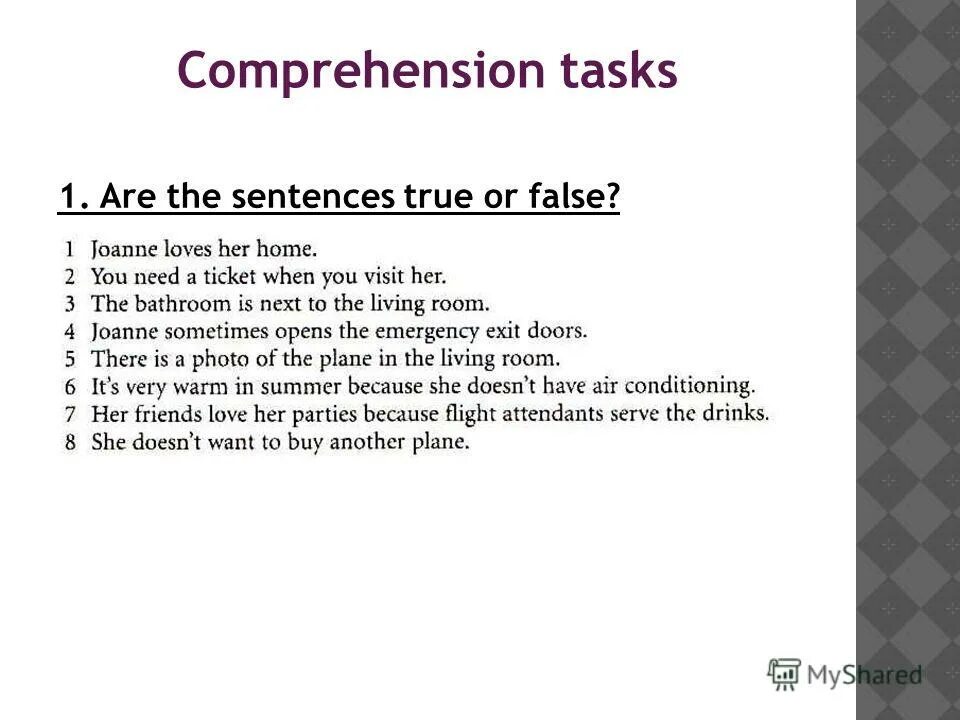 Reading true false tasks. Are the sentences true or false? Ответ. Task 1 are the sentences true or false картинки. True or false tasks. Comprehension sentences.