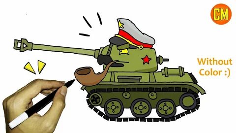 Как нарисовать танк из мультика про танки