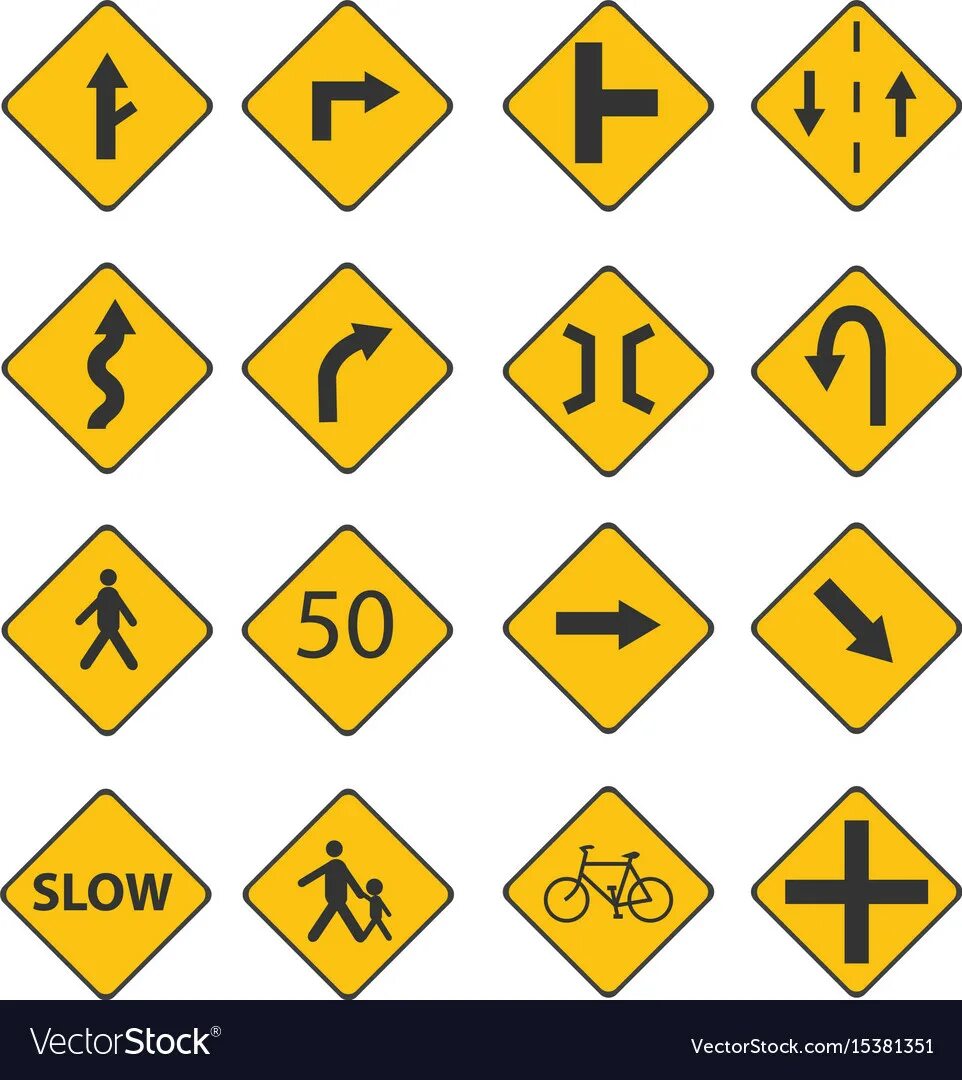 Изолированные знаки. Знак желтый ромб. Жёлтый предупреждающий знак ромб. Дорожный знак желтый с велосипедом. Знак желтый ромб на белом фоне.