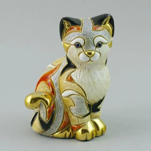 Керамическая кошка купить. Статуэтка кошки de Rosa Rinconada. Статуэтка кошка Калико. Керамические кошки. Глиняная кошка статуэтка.