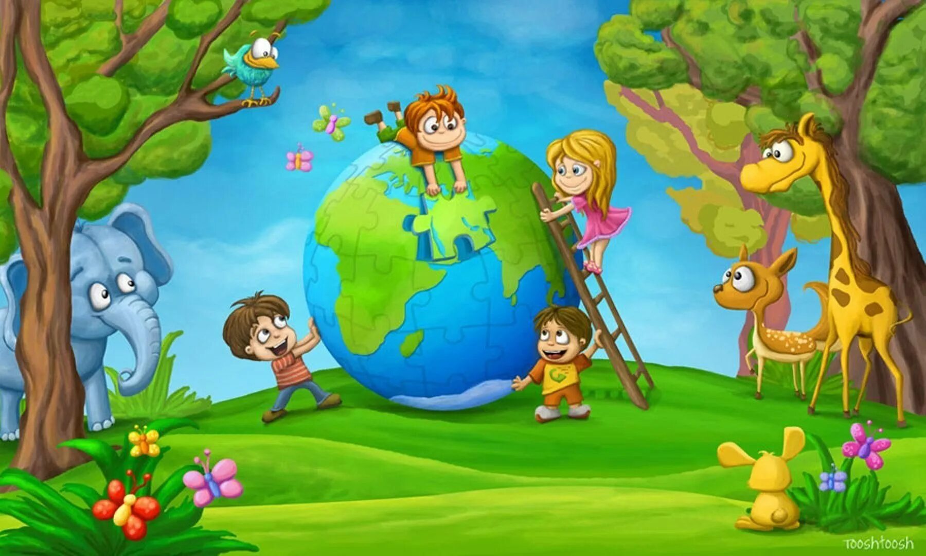 Картинки на тему. Детям об экологии. Дети и природа. Сказочная экология. Экология для малышей.