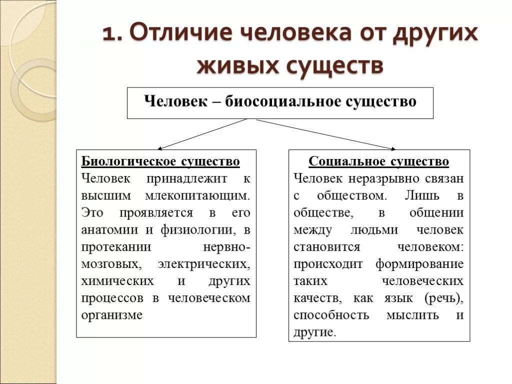 В чем проявляются социальные различия. Отличие человека от других живых. Чем человек отличается от других живых существ. Отличие человека от других животных. Главные отличия человека от других существ.